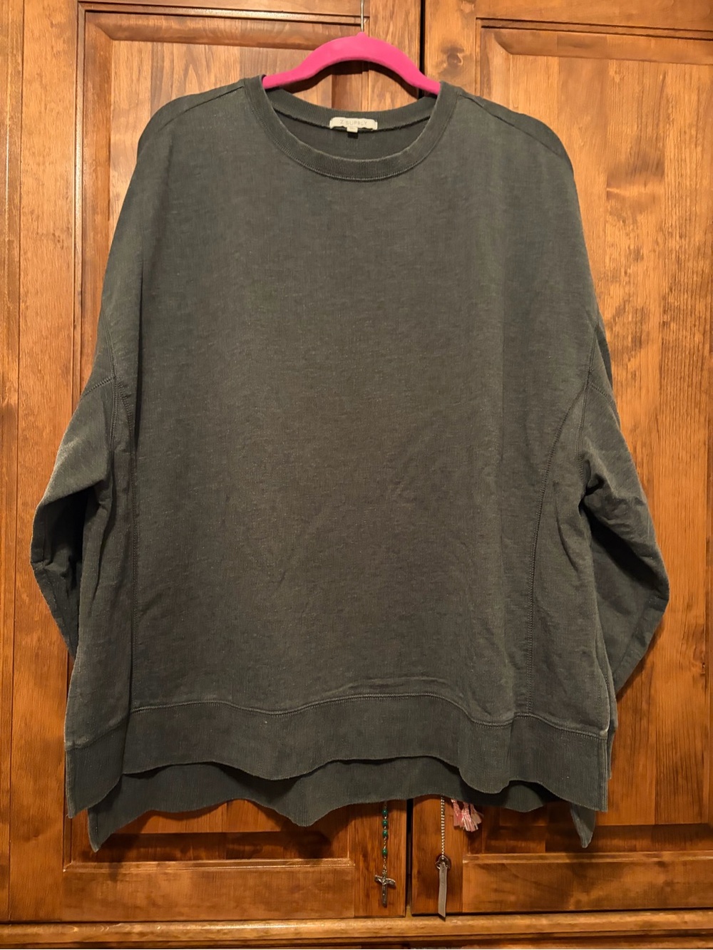 Z Supply Washed Heather Green Relaxed Crewneck Sweatshirt Women’s XL